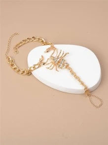 Rhinestone Scorpion trang trí vòng chân găng tay - Vàng - Xem 4