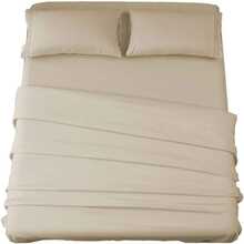DEITAS Bed Sheet Set Super Soft Microfiber 1800 Thread Count Luxury Egyptian Sheets 18-Inch Deep Pocket Wrinkle -4 Piece - Beige - View 1