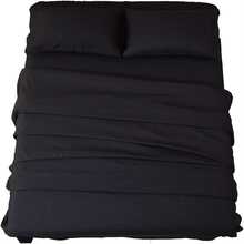 DEITAS Bed Sheet Set Super Soft Microfiber 1800 Thread Count Luxury Egyptian Sheets 18-Inch Deep Pocket Wrinkle -4 Piece - Hitam - View 1