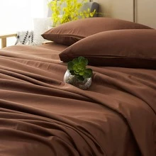 DEITAS Bed Sheet Set Super Soft Microfiber 1800 Thread Count Luxury Egyptian Sheets 18-Inch Deep Pocket Wrinkle -4 Piece - 棕色 - View 6