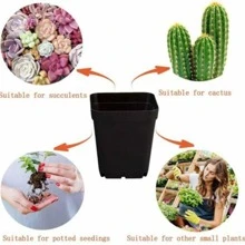 10pcs/set PC Plant Seedling Pot, Minimalist Solid Plant Pot For Seedling - Pink - View 5