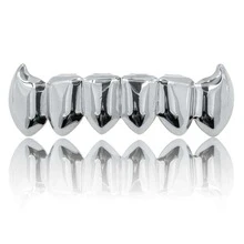 Tối giản Trang sức niềng răng Màu bạc Đồng Halloween Hip Hop Phổ biến nhất Đồ trang sức Qủa tặng Buổi tiệc Cho nam giới - Bạc - Xem 5