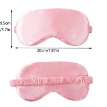 仿真絲眼罩遮光眼罩旅行放鬆眼罩眼罩健康睡眠旅行舒適眼罩,睡眠眼罩,遮光睡眠眼罩,睡覺眼罩,飛機火車汽車旅行商務睡覺午睡大學宿舍學校專用 - 粉色 - 查看 5