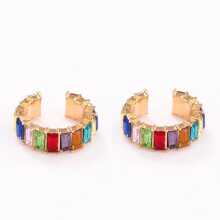 Còng tai trang trí bằng đá rhinestone - Đầy màu sắc - Xem 3
