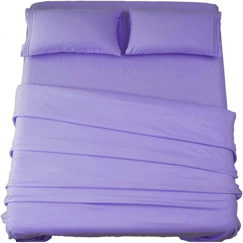 DEITAS Bed Sheet Set Super Soft Microfiber 1800 Thread Count Luxury Egyptian Sheets 18-Inch Deep Pocket Wrinkle -4 Piece - lavender - View 1