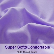 DEITAS Bed Sheet Set Super Soft Microfiber 1800 Thread Count Luxury Egyptian Sheets 18-Inch Deep Pocket Wrinkle -4 Piece - lavender - View 4