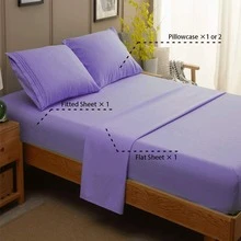 DEITAS Bed Sheet Set Super Soft Microfiber 1800 Thread Count Luxury Egyptian Sheets 18-Inch Deep Pocket Wrinkle -4 Piece - lavender - View 2