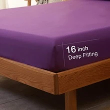 DEITAS Bed Sheet Set Super Soft Microfiber 1800 Thread Count Luxury Egyptian Sheets 18-Inch Deep Pocket Wrinkle -4 Piece - Purple - View 2