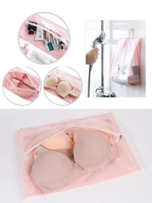 Túi Giày Trong Suốt Tối Giản Dây Kéo Cho Du Lịch Lưu Trữ Sắp Xếp Giày Phụ Kiện Giày Bảo Quản Giày Hộp Giày Túi Đựng Giày Phòng Thứ - Hồng - Xem 4