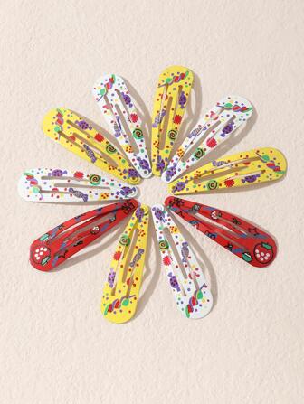 女士糖果圖案可愛髮夾適用於日常生活