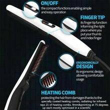 Beard Straightener Comb Quick Heated Brush Styler For Mens Pro Hair Electric - White - View 2