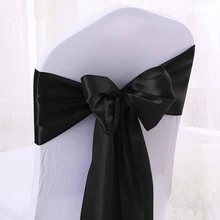 1pc Polyester Chair Decoration, Modern Red Bow Design Chair Sash For Party - Burgundy - View 9