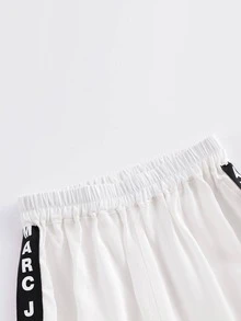 小男童字母織帶側長褲