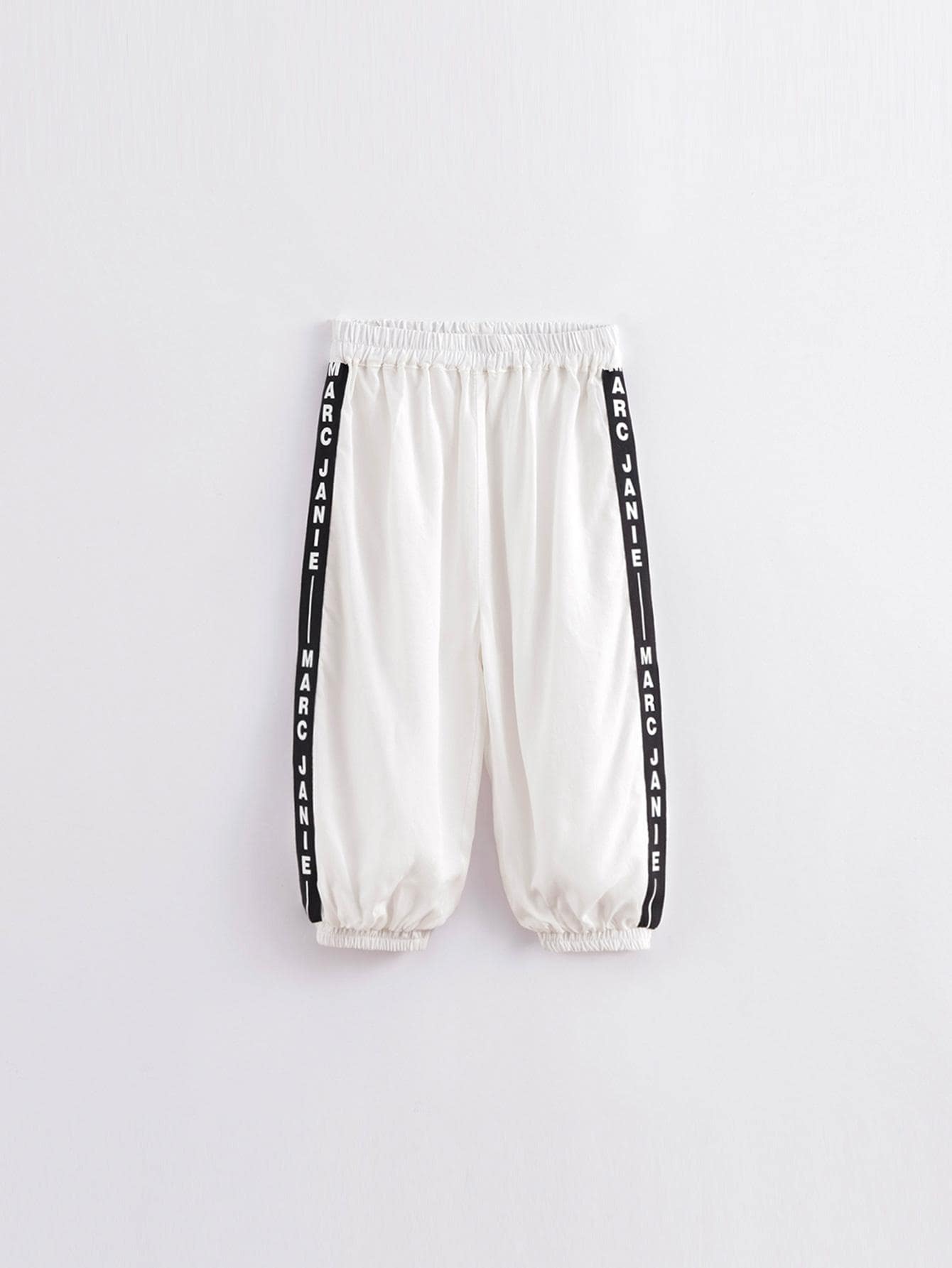 小男童字母織帶側長褲