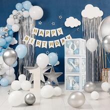 1Set Balloon box, Baby Boxes One Box With Letters White Clear Balloon Box Blocks for Baby Shower and Birthday Party - White - View 4