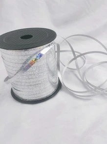 1roll Holographic Balloon Ribbon - Silver - View 2