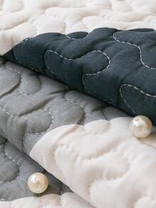 1pc Color Block Sofa Towel, Modern Polyester Anti-slip Sofa Cover Blanket For Home, All Seasons - Multicolor - View 3