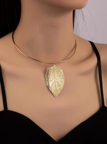 vòng cổ lá quyến rũ - Vàng - Xem 5