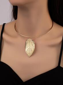 vòng cổ lá quyến rũ - Vàng - Xem 1