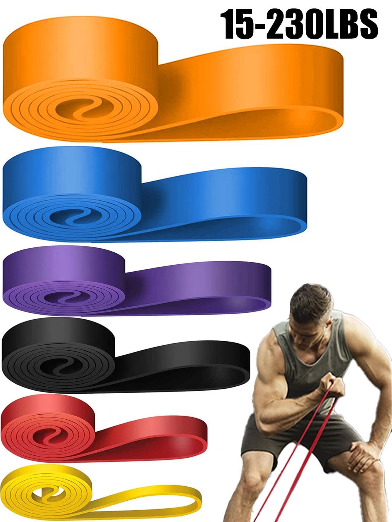 Dây kháng lực TPE Fitness - Màu vàng - Xem 1