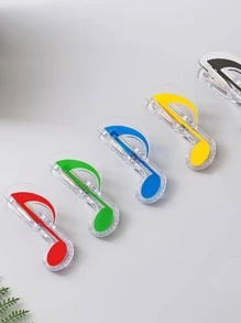 1 个透明黑色音符形夹，创意多功能票证/文件/乐谱夹 - 黑色 - 查看 2