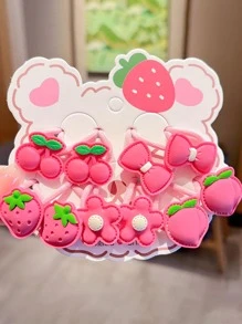 Acrylic Crystal Colorful Heart Shaped Hair Loop