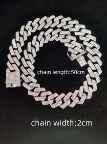 Männer Strass Dekor, Halskette, für Schmuck Geschenk und Party