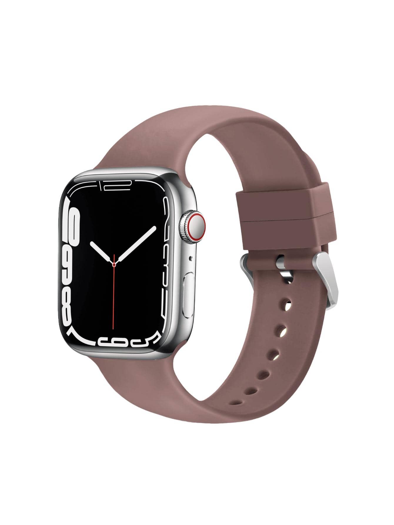 1入組中性時尚T 形超薄柔軟、舒適、透氣單色矽膠錶帶兼容Apple 錶帶38 毫米/40 毫米/41 毫米/45 毫米/44 毫米/42 毫米/49 毫米，替換腕帶，兼容Ultra系列Se/8/7/ 6/5/4/3/2/1 智慧手錶配件 - 巧克力棕 - 查看 1