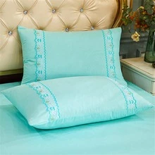 Lace Trim Sheet Set Without Filler - Green - View 6