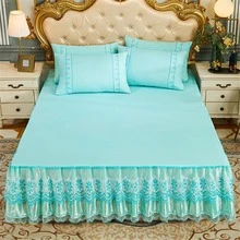 Lace Trim Sheet Set Without Filler - Green - View 10