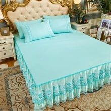 Lace Trim Sheet Set Without Filler - Green - View 2