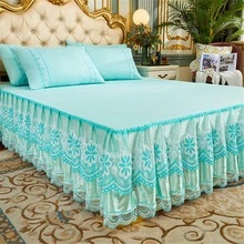 Lace Trim Sheet Set Without Filler - Green - View 9