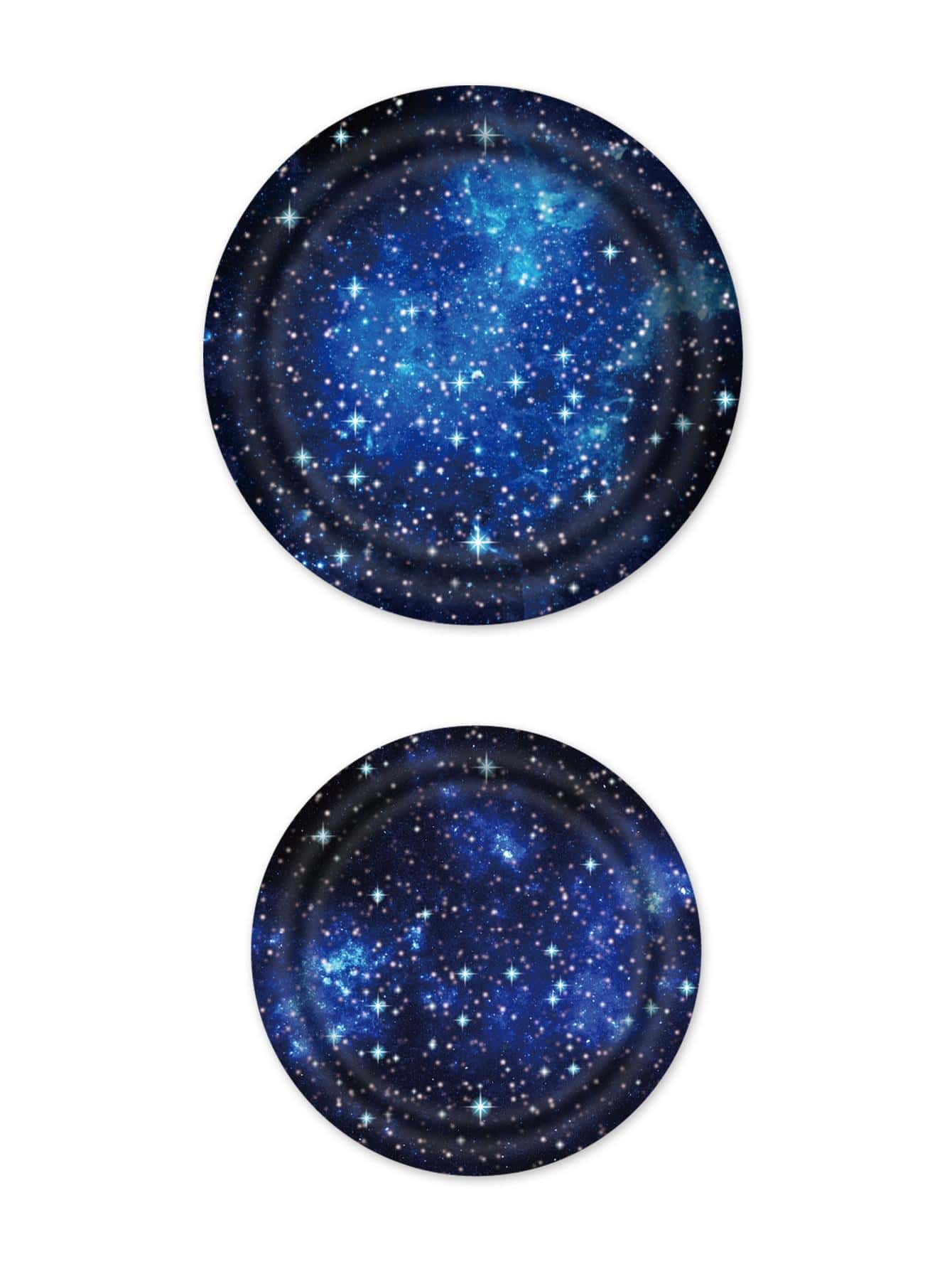 Bandeja de papel desechable para fiestas Star Sky Series de 16 piezas - Azul Marino - Ver 1