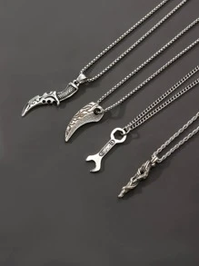 Nam Cờ-lê Vòng cổ mặt dây chuyền , Đối với Đồ trang sức Qủa tặng Và Buổi tiệc - Màu Bạc Cổ - Xem 3