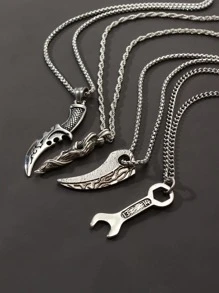 Nam Cờ-lê Vòng cổ mặt dây chuyền , Đối với Đồ trang sức Qủa tặng Và Buổi tiệc - Màu Bạc Cổ - Xem 5