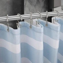 12pcs/set Iron Shower Curtain Hook, Classic Shower Curtain Ring For Bathroom - Silver - View 6