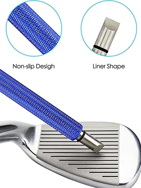 Golf Club Groove Sharpener Tool For U & V Grooves, Golf Accessories Fit All Types Of Golf Club