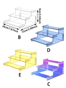 1set Clear Jewelry Storage Rack - Multicolor - View 2