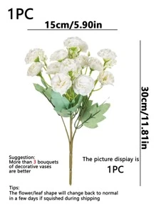 Bó hoa nhân tạo 1 cái - trắng - Xem 2