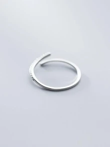 MODIAN Cubic Zirconia Decor Sterling Silver Ring