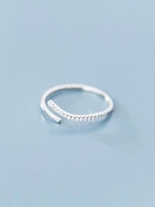 MODIAN Cubic Zirconia Decor Sterling Silver Ring