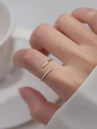 MODIAN Ring mit Kubischem Zirkonia Dekor, Sterling Silber