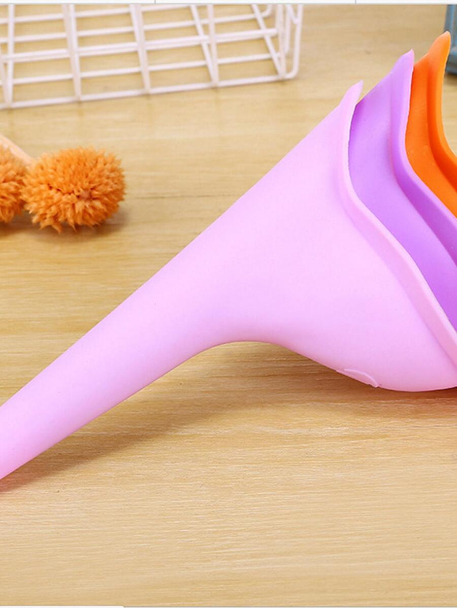 1pc Pink Plastic Portable Camping Urinal - Pink - View 1