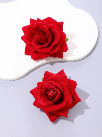 2 piezas Pinza de pelo nupcial con diseño de flor