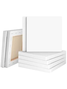 1pc Solid Color Rectangle Painting Canvas, Simple Multi-Purpose Canvas Board For Painting Back To School,Back To School,School Supplies