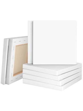 1 pièce canevas de peinture rectangulaire de couleur unie, panneau de canevas polyvalent simple pour la peinture, fournitures scolaires