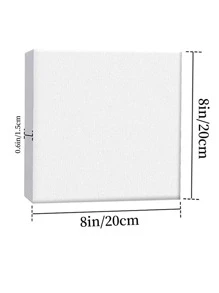 1pc Solid Color Rectangle Painting Canvas, Simple Multi-Purpose Canvas Board For Painting Back To School,Back To School,School Supplies