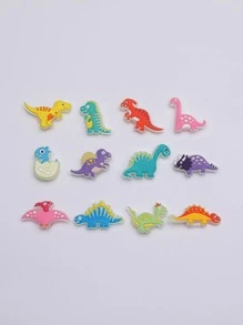 12入組/套卡通小夜燈恐龍鞋可拆卸裝飾用品適用於鞋夜光