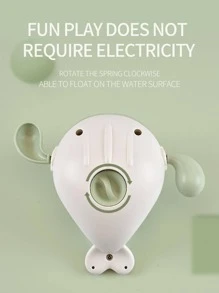 1入組兒童鯨形浴室玩具 - 綠色 - 查看 2