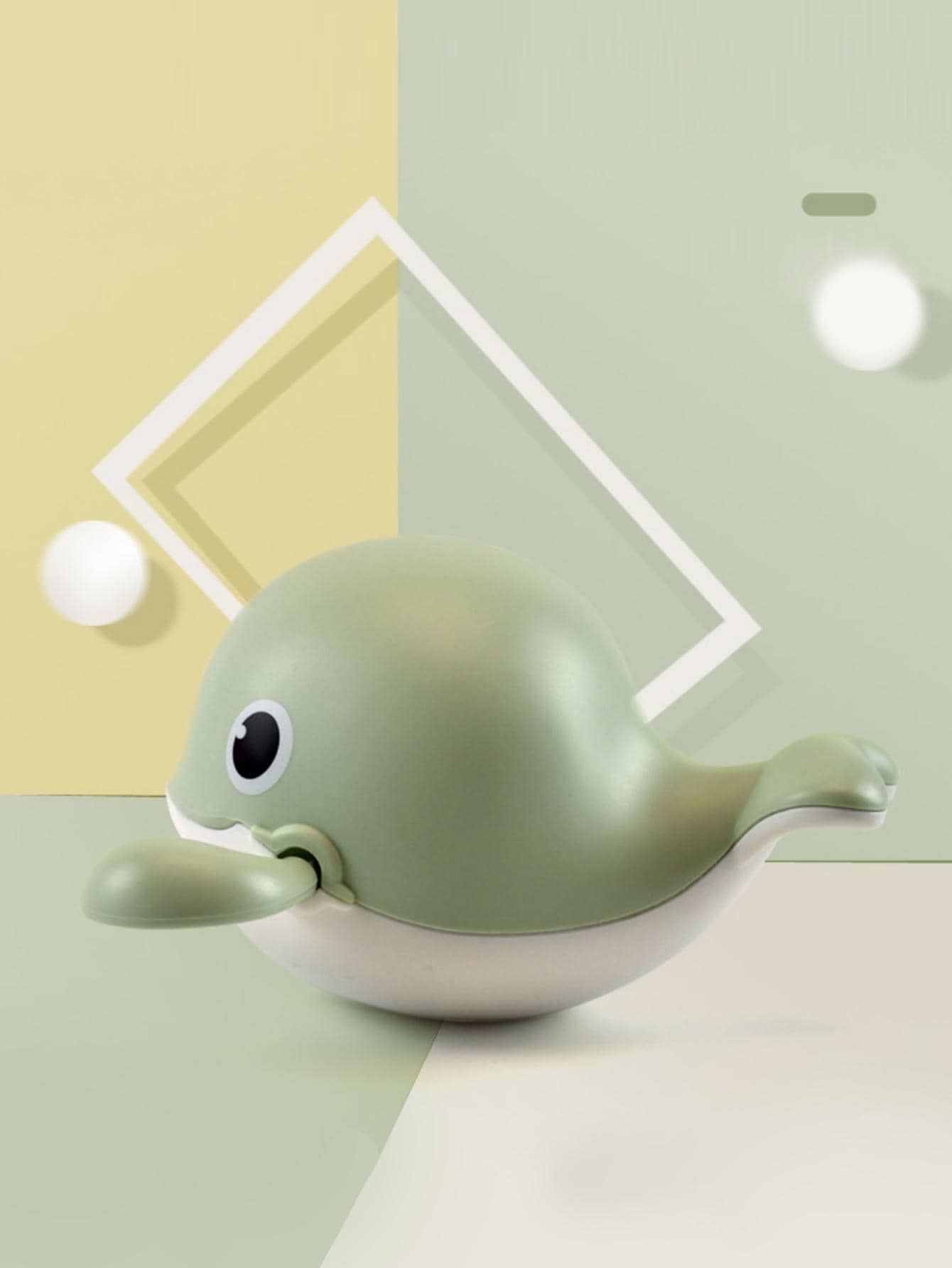 1入組兒童鯨形浴室玩具 - 綠色 - 查看 1